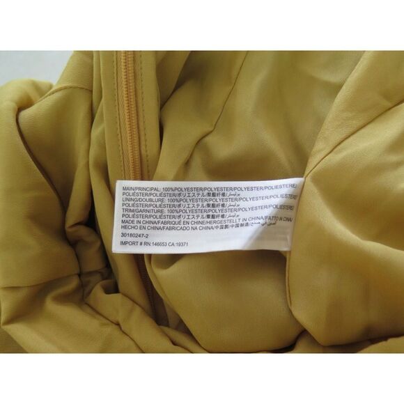 Keepsake Label Women's Sz M Mustard Yellow Floral Light Up Pleated Ruffle Romper - Picture 9 of 9